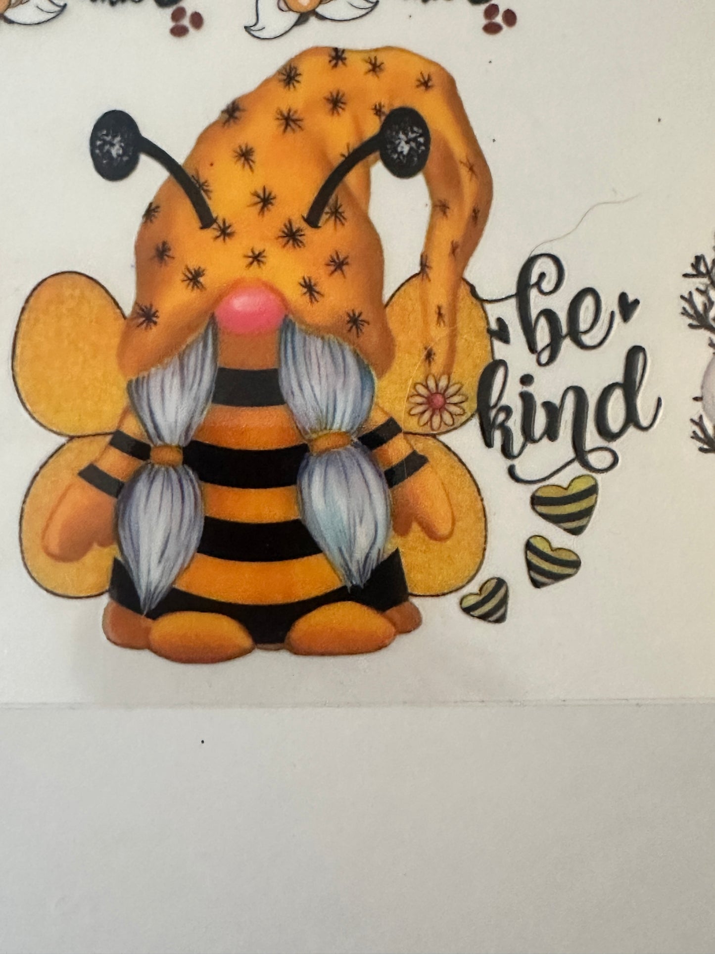 Honey Bee Gnome Decal