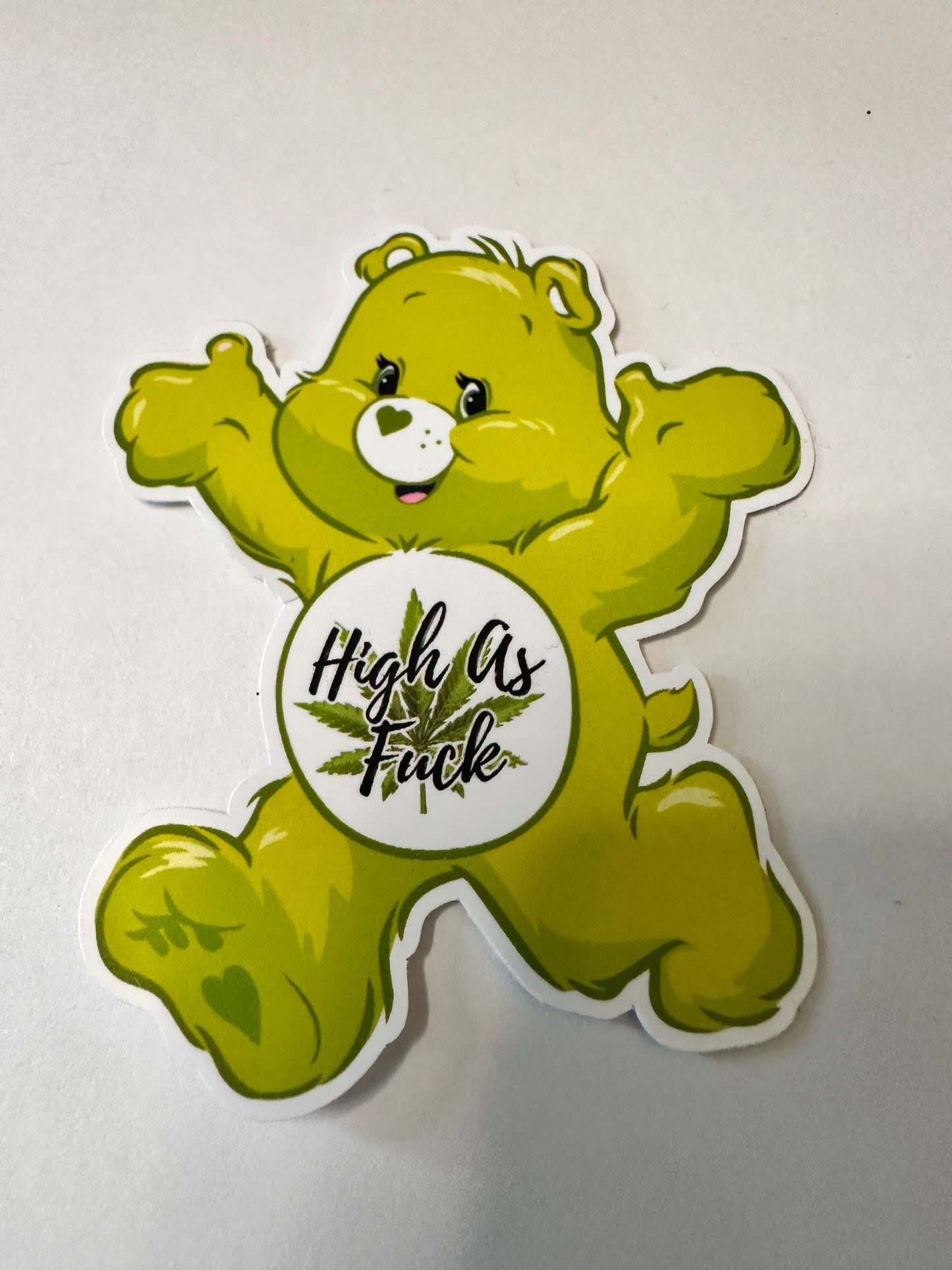 High as F*** Care Bear Decal