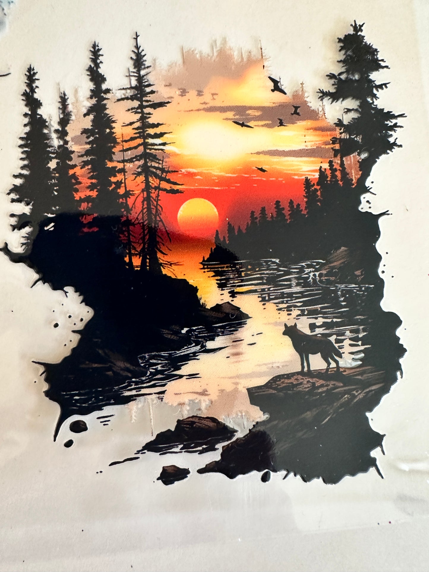 River and Sunset Decal