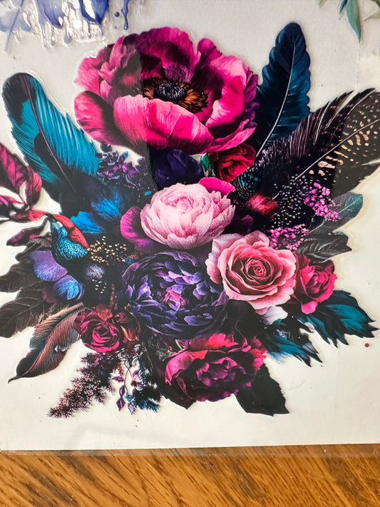 Pink and Purple Flowers Decal