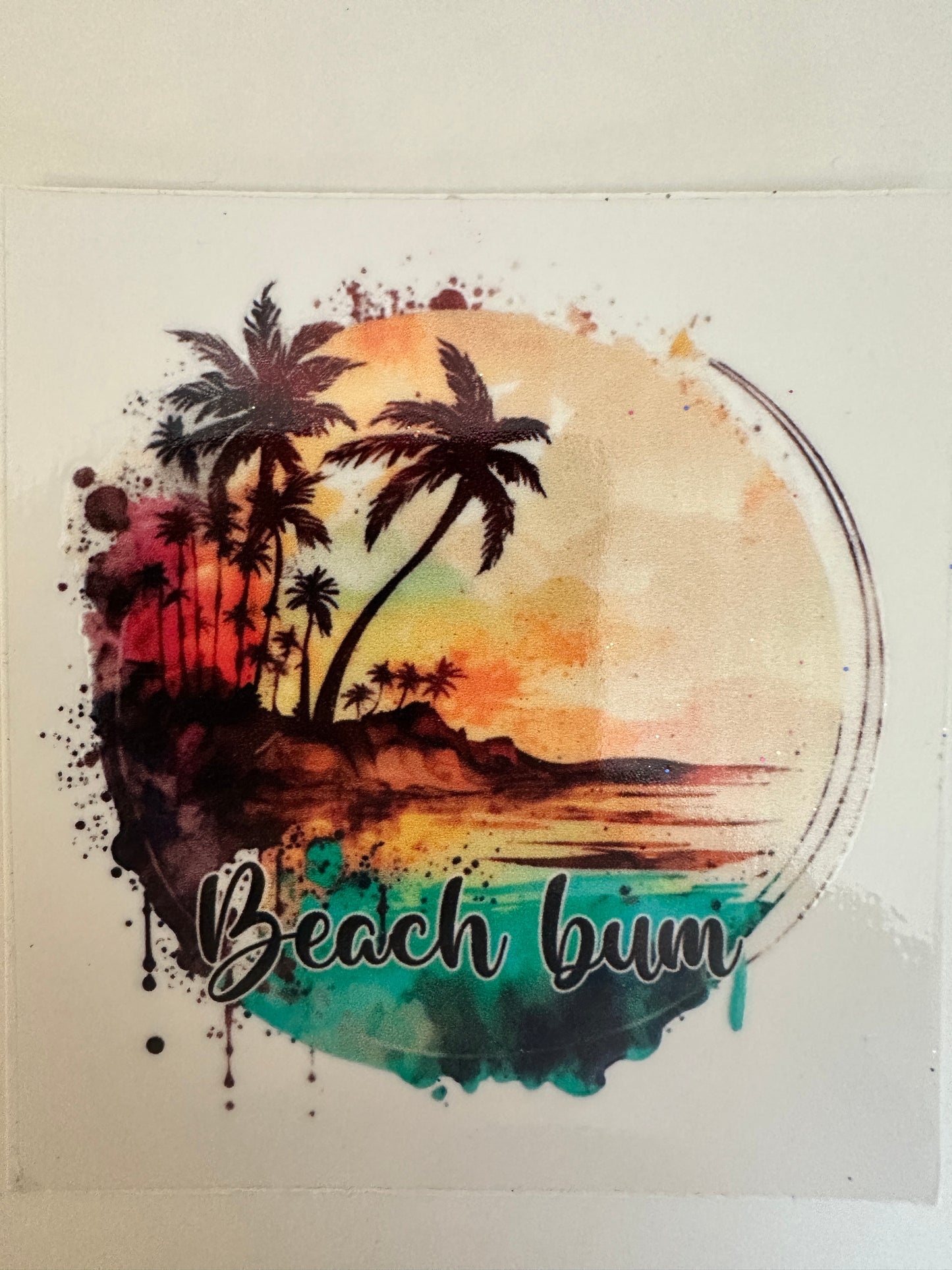 Beach Bum Sunset Decal