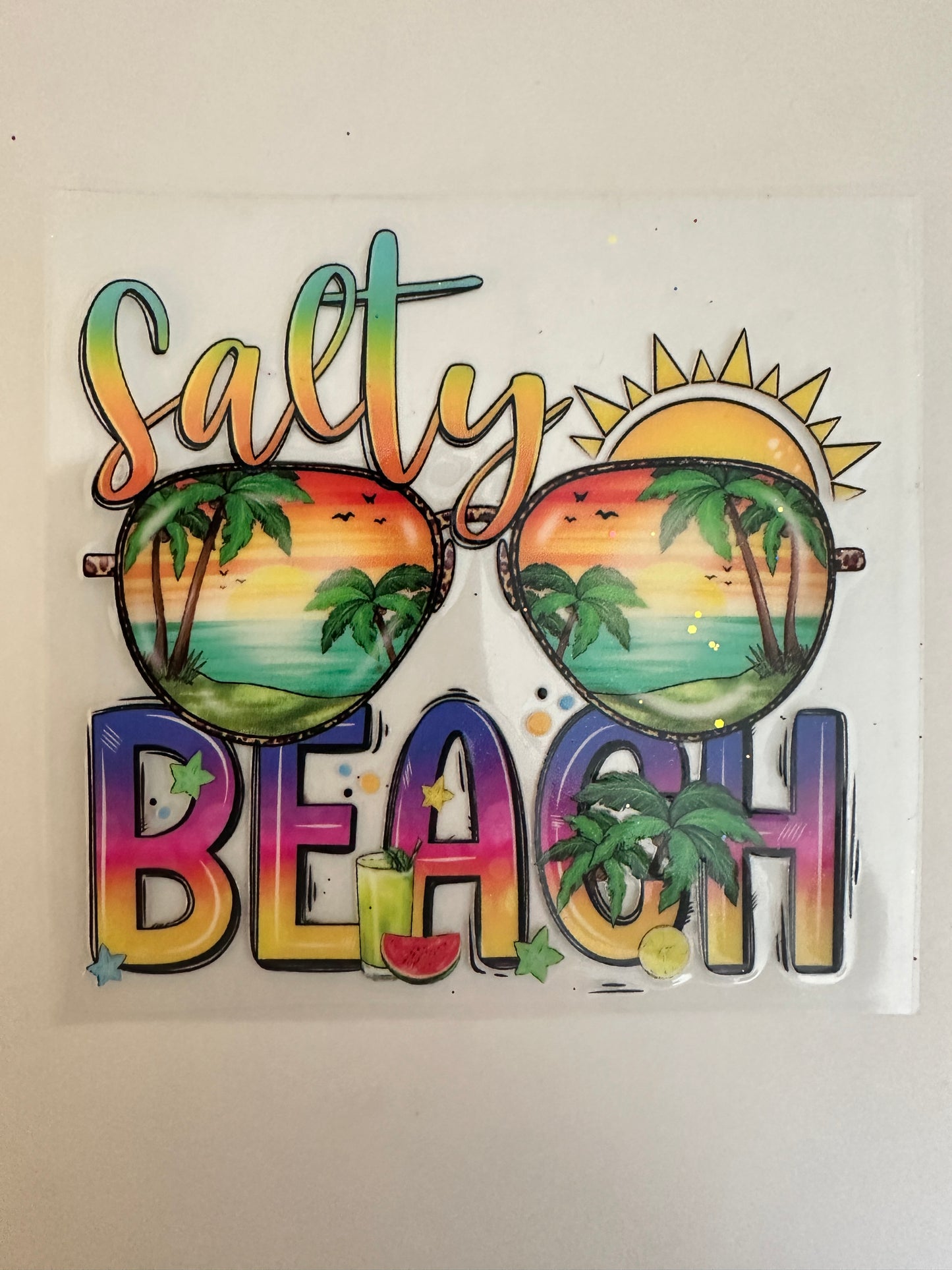 Salty Beach Sunglasses Decal