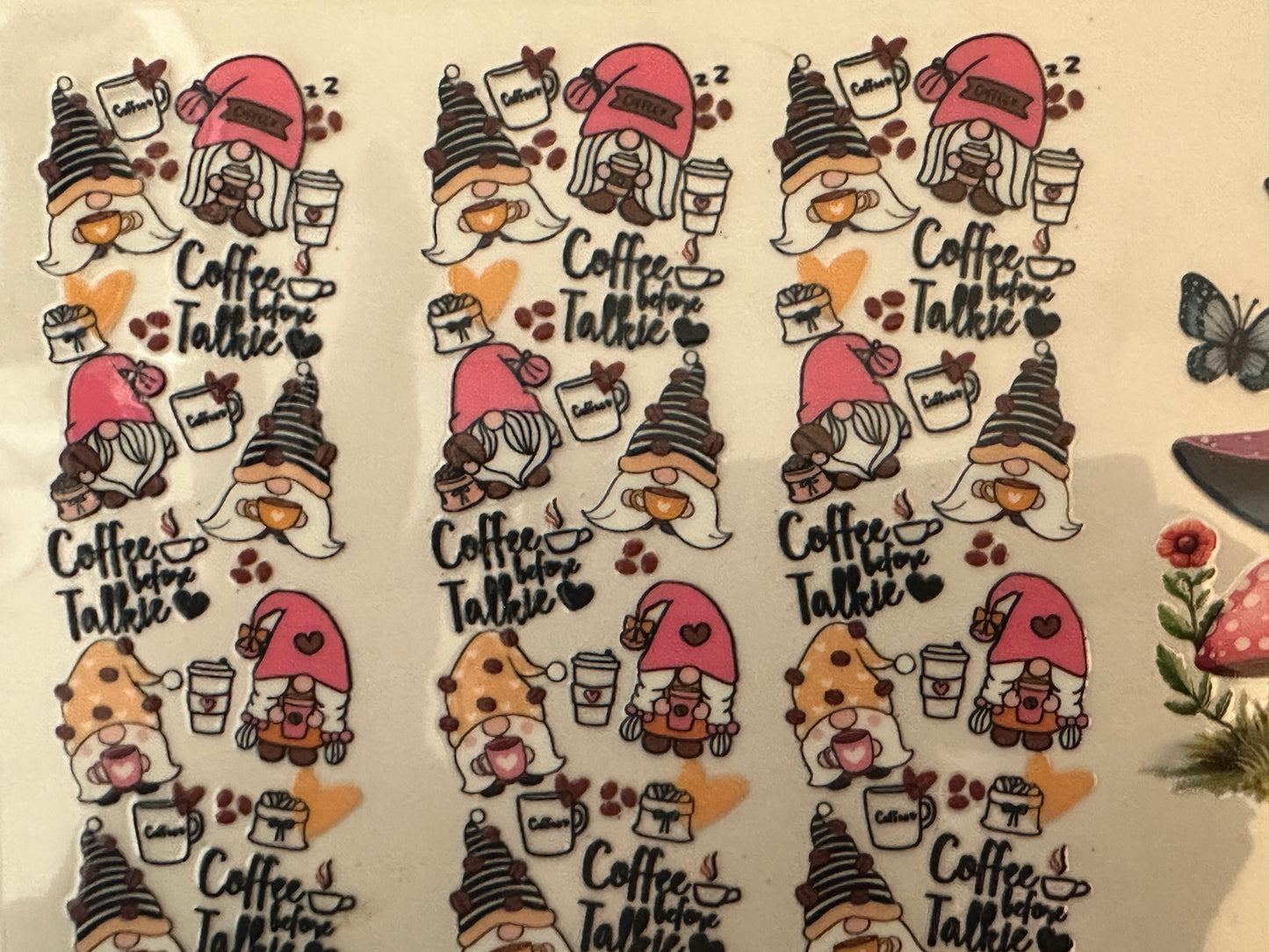 Gnome Coffee Pen Wrap Decals