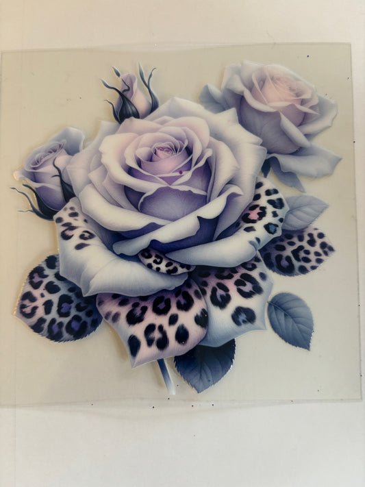 Purple Leopard Flower Decal